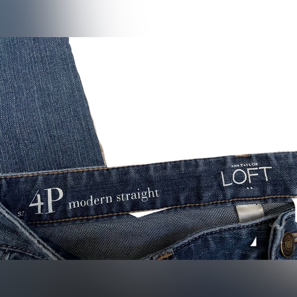 Ann Taylor Loft Modern Straight Leg Ladies Denim Jeans - Size 4P - Picture 8 of 12